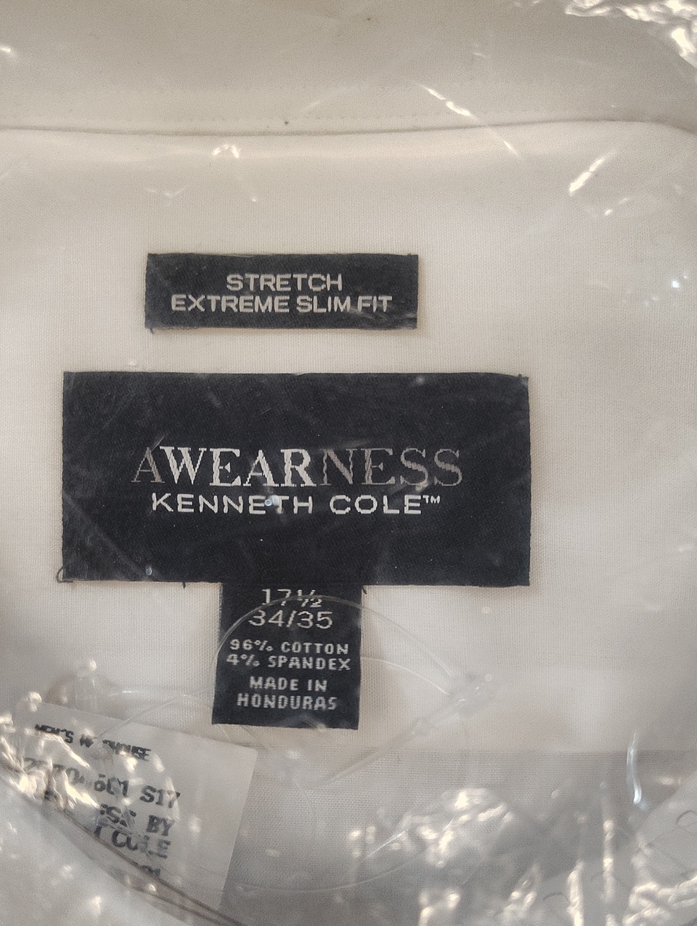 Kenneth Cole White Stretch Extreme Slim Fit Dress Shirt